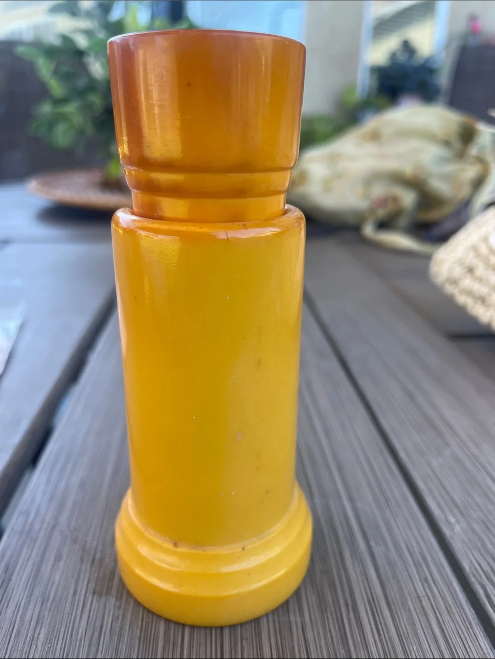 Bakelite Premium Men’s Shaving Brush in Amber Yellow